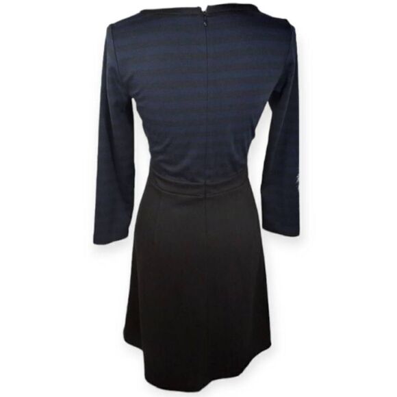 LOFT NAVY & BLACK STRIPE DRESS SZ.6P EUC. - Picture 5 of 7